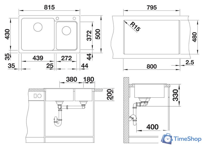 Кухонная мойка Blanco 8527130 - Изображение №2 — Интернет-магазин Time-Shop