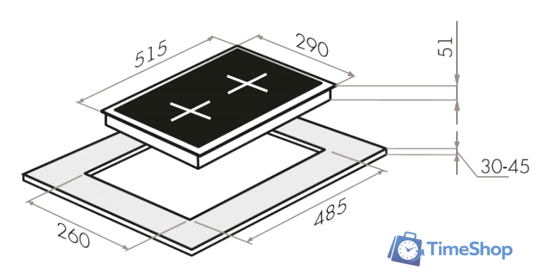 Варочная панель HOMSair HGG321BK - Изображение №2 — Интернет-магазин Time-Shop