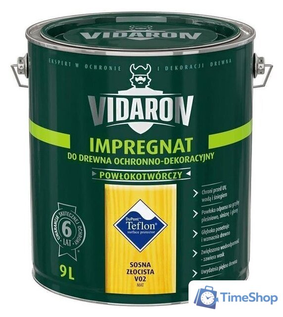 Пропитка Vidaron Impregnant V02 9 л (золотая сосна) - Изображение №1 — Интернет-магазин Time-Shop