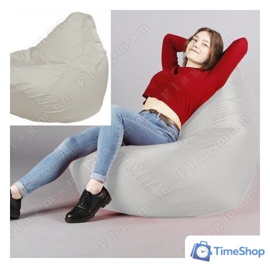 Кресло-мешок Flagman Груша Макси Г2.1-00 (белый) - Изображение №13 — Интернет-магазин Time-Shop