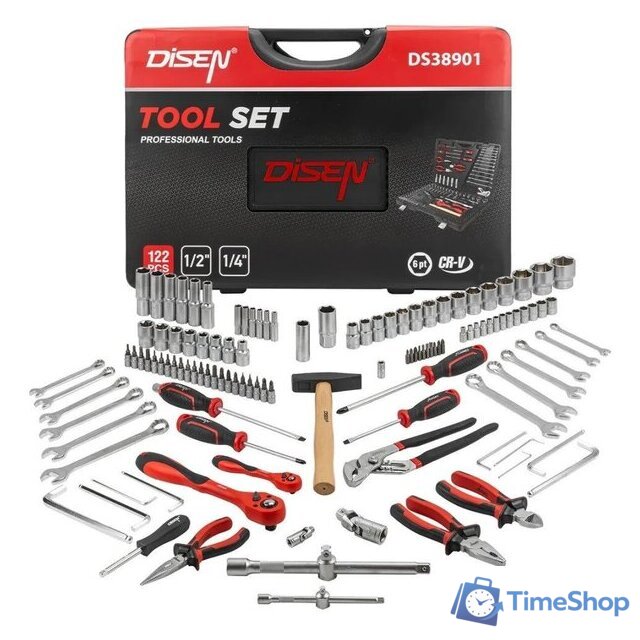Универсальный набор инструментов Disen DS38901 (122 предмета) - Изображение №1 — Интернет-магазин Time-Shop