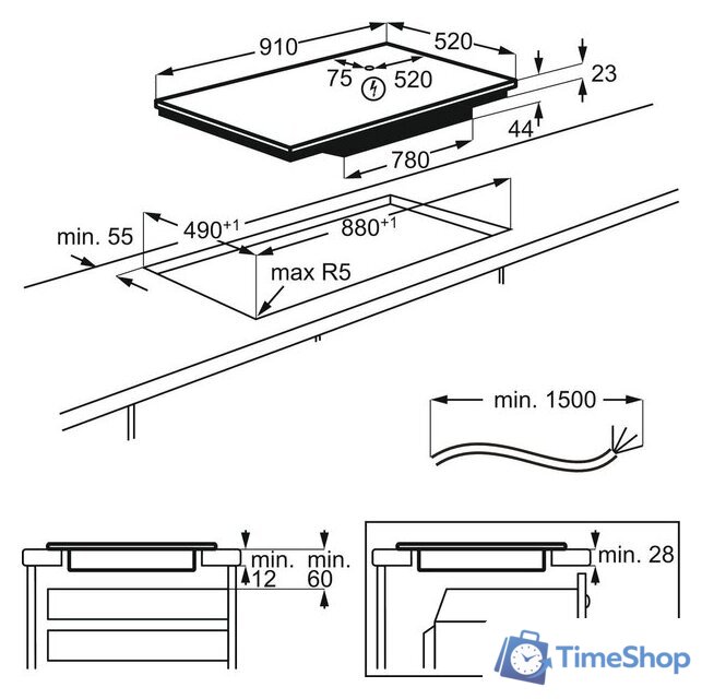 Варочная панель Electrolux EIV9467 - Изображение №7 — Интернет-магазин Time-Shop