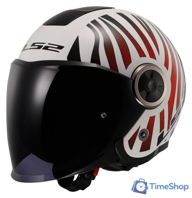 Мотошлем LS2 OF620 Classy Cool (S, белый/красный) - Изображение №1 — Интернет-магазин Time-Shop