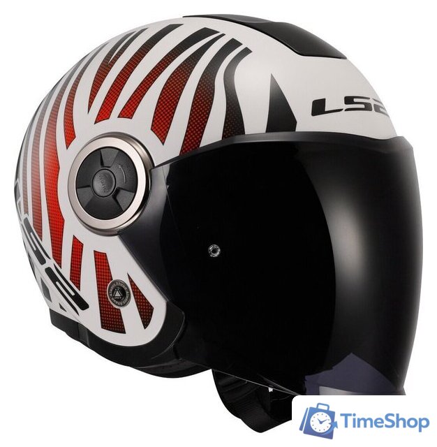 Мотошлем LS2 OF620 Classy Cool (S, белый/красный) - Изображение №7 — Интернет-магазин Time-Shop