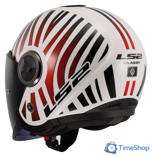 Мотошлем LS2 OF620 Classy Cool (S, белый/красный) - Изображение №3 — Интернет-магазин Time-Shop