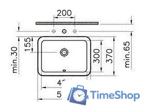 Умывальник Vitra S20 5474B003-0618 - Изображение №3 — Интернет-магазин Time-Shop