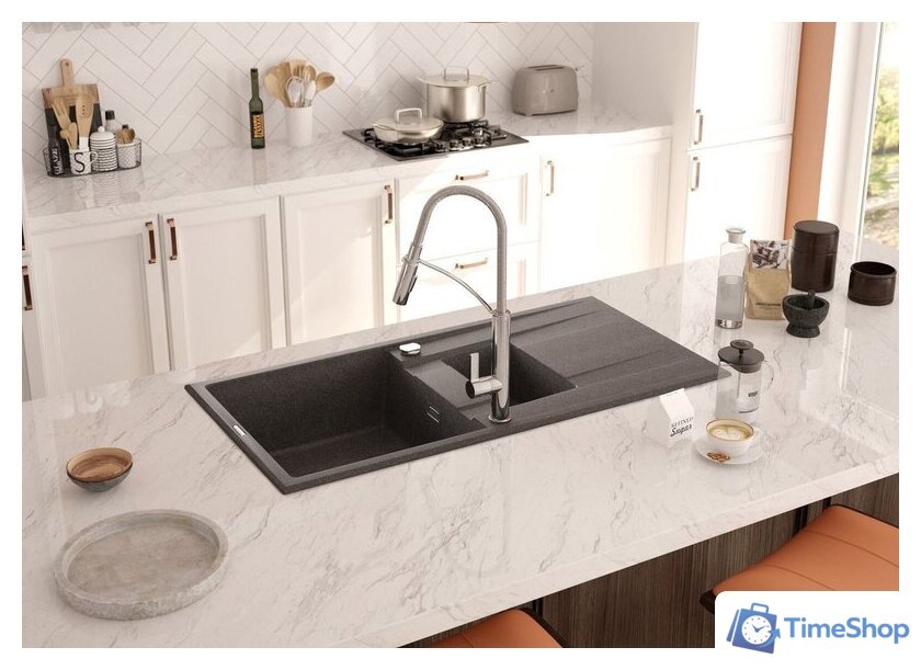 Кухонная мойка Deante Eridan ZQE S513 (серый металлик) - Изображение №3 — Интернет-магазин Time-Shop