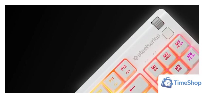 Клавиатура SteelSeries Apex 3 TKL (белый, нет кириллицы) - Изображение №5 — Интернет-магазин Time-Shop