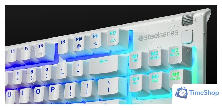 Клавиатура SteelSeries Apex 3 TKL (белый, нет кириллицы) - Изображение №3 — Интернет-магазин Time-Shop