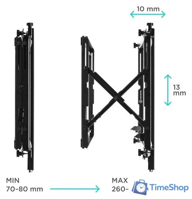 Кронштейн для информационной панели Onkron PRO7M (черный) - Изображение №4 — Интернет-магазин Time-Shop