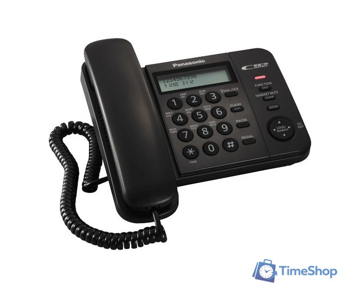 Проводной телефон Panasonic KX-TS2356RUB (черный) - Изображение №2 — Интернет-магазин Time-Shop