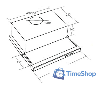Кухонная вытяжка Akpo Light Glass 60 WK-7 (черный) - Изображение №4 — Интернет-магазин Time-Shop