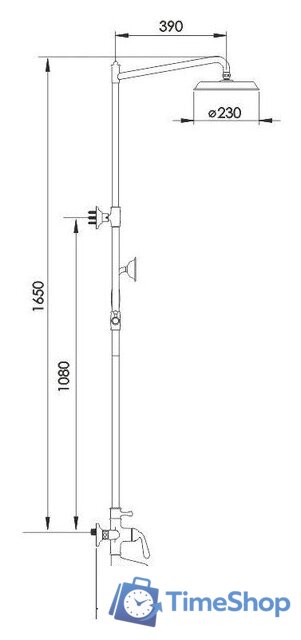 Душевая система  Rose R0236H - Изображение №2 — Интернет-магазин Time-Shop