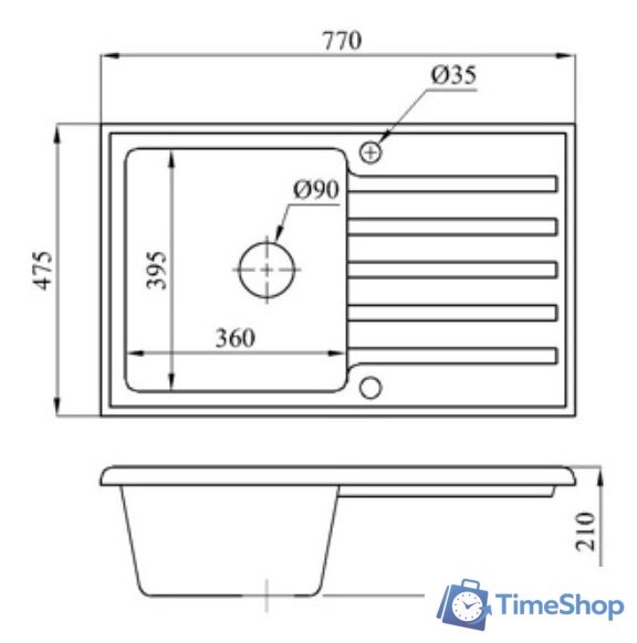 Кухонная мойка БелЭворс Styl R + смеситель W74004-2 + дозатор L405F (черный) - Изображение №9 — Интернет-магазин Time-Shop