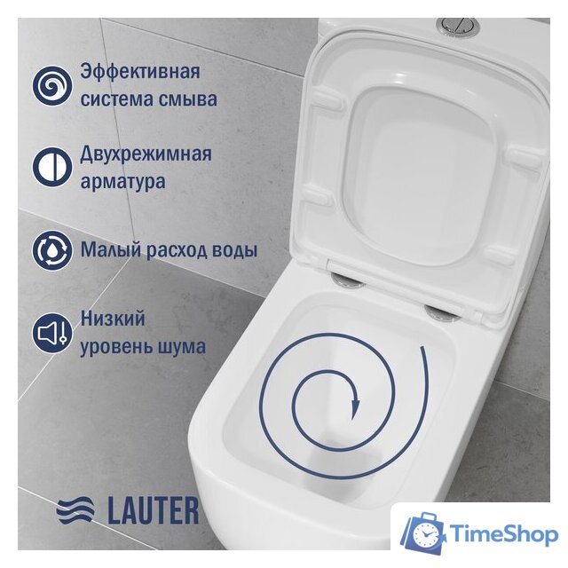 Унитаз напольный Lauter Rimless 21D2203 - Изображение №3 — Интернет-магазин Time-Shop