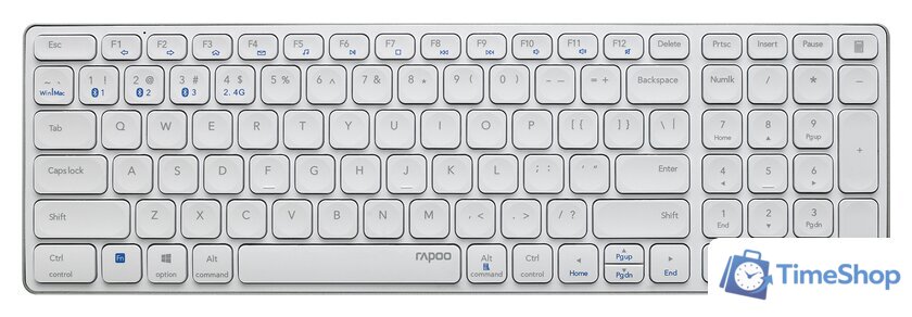 Клавиатура Rapoo E9700M (белый) - Изображение №1 — Интернет-магазин Time-Shop