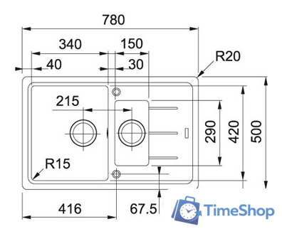 Кухонная мойка Franke BFG 651-78 (бежевый) - Изображение №2 — Интернет-магазин Time-Shop