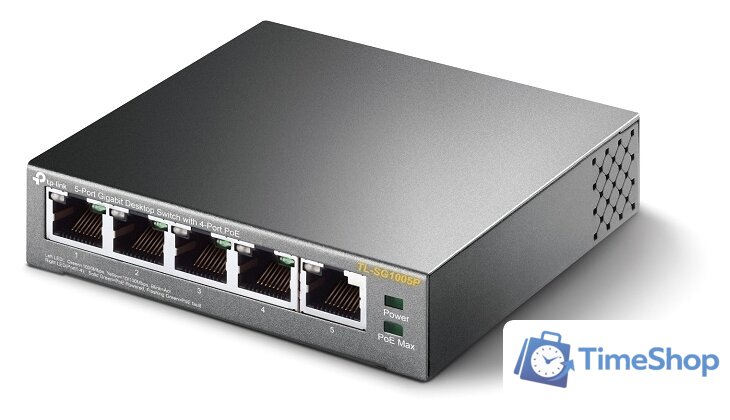 Неуправляемый коммутатор TP-Link TL-SG1005P V5 - Изображение №4 — Интернет-магазин Time-Shop