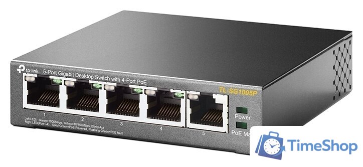 Неуправляемый коммутатор TP-Link TL-SG1005P V5 - Изображение №3 — Интернет-магазин Time-Shop