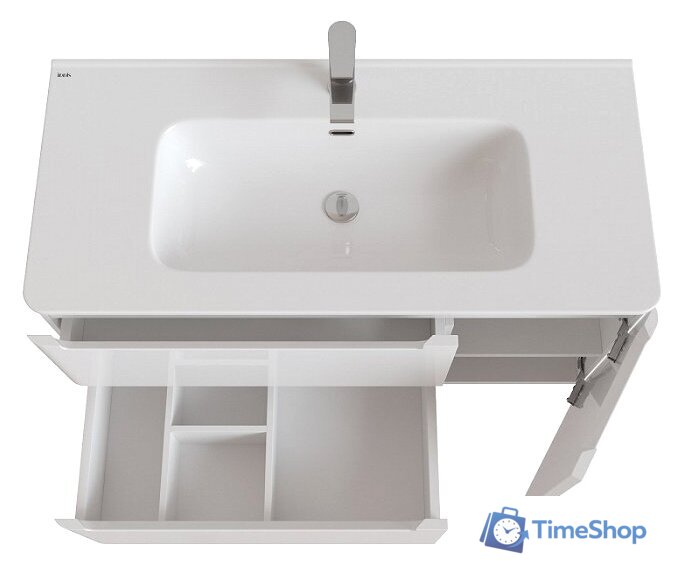  IDDIS Тумба с умывальником Edifice 100 EDI10W1i95K (белый) - Изображение №6 — Интернет-магазин Time-Shop