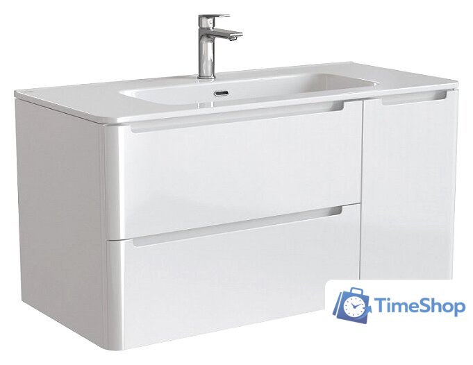  IDDIS Тумба с умывальником Edifice 100 EDI10W1i95K (белый) - Изображение №1 — Интернет-магазин Time-Shop