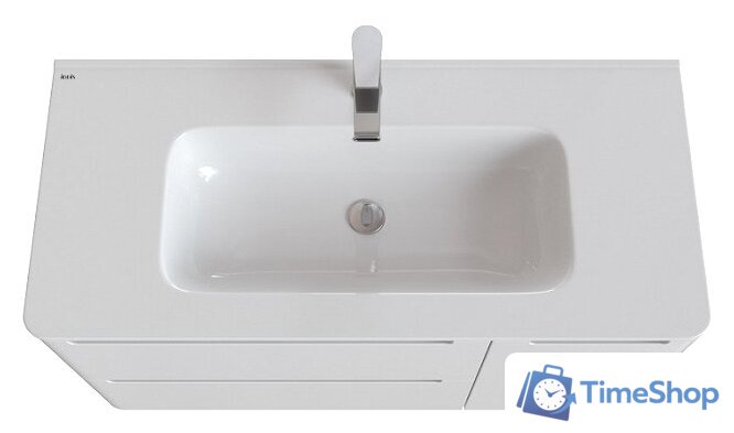  IDDIS Тумба с умывальником Edifice 100 EDI10W1i95K (белый) - Изображение №3 — Интернет-магазин Time-Shop