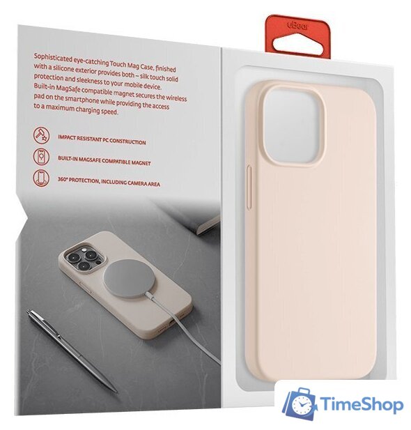 Чехол для телефона uBear Touch Mag Case для iPhone 13 Mini (розовый) - Изображение №6 — Интернет-магазин Time-Shop