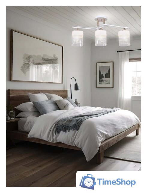 Припотолочная люстра Aitin Pro НПБ 02-3x60-101 6096/3 (белый/зотоло) - Изображение №2 — Интернет-магазин Time-Shop