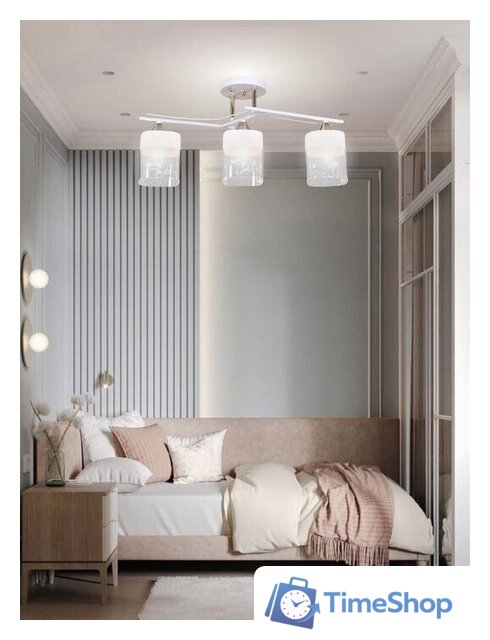 Припотолочная люстра Aitin Pro НПБ 02-3x60-101 6096/3 (белый/зотоло) - Изображение №6 — Интернет-магазин Time-Shop