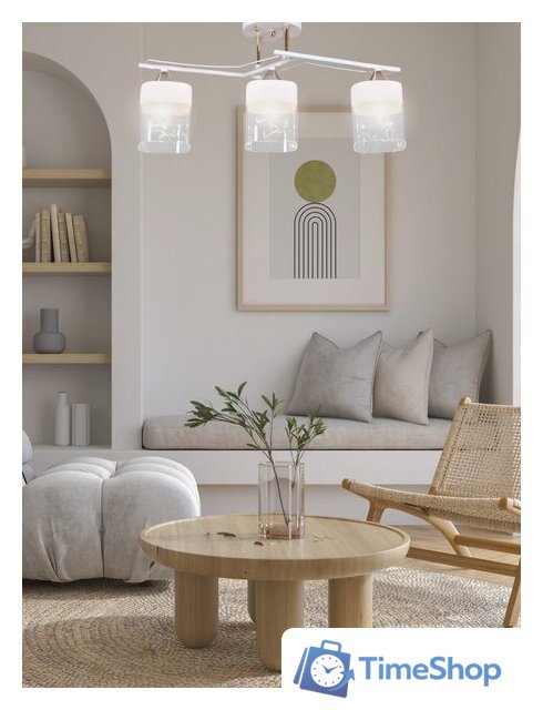 Припотолочная люстра Aitin Pro НПБ 02-3x60-101 6096/3 (белый/зотоло) - Изображение №5 — Интернет-магазин Time-Shop