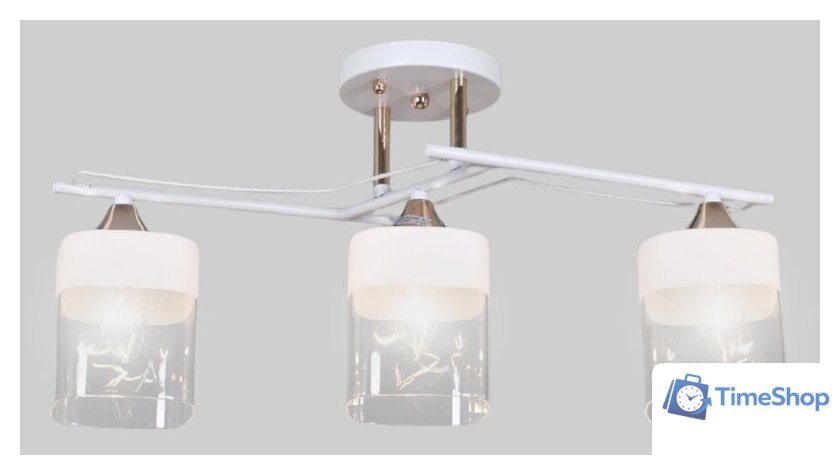 Припотолочная люстра Aitin Pro НПБ 02-3x60-101 6096/3 (белый/зотоло) - Изображение №1 — Интернет-магазин Time-Shop