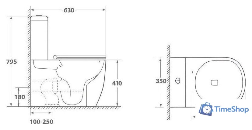 Унитаз напольный Cerutti Vince Tornado CT10373 - Изображение №7 — Интернет-магазин Time-Shop