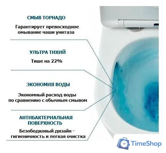 Унитаз напольный Cerutti Vince Tornado CT10373 - Изображение №2 — Интернет-магазин Time-Shop