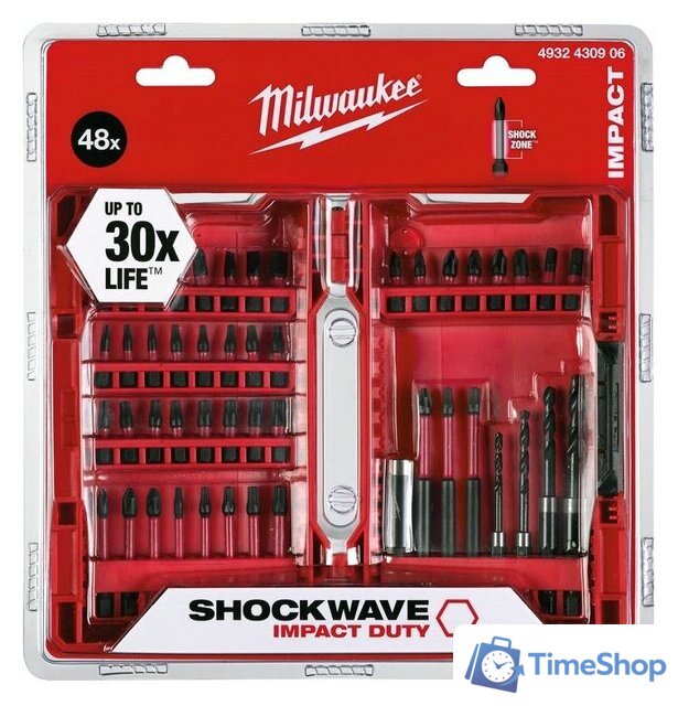 Набор бит Milwaukee 4932430906 (48 предметов) - Изображение №3 — Интернет-магазин Time-Shop