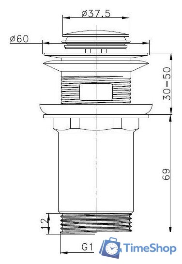 Умывальник Lauter 21518-1 + клапан 21190G - Изображение №16 — Интернет-магазин Time-Shop