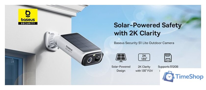 IP-камера Baseus Security S1 Lite Outdoor Camera 2K - Изображение №2 — Интернет-магазин Time-Shop