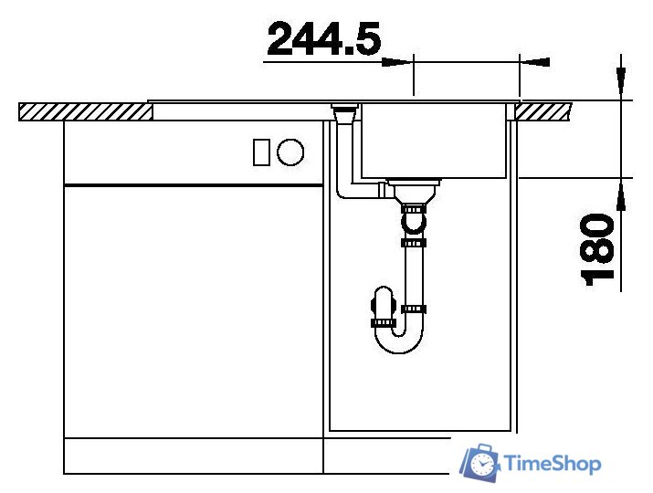 Кухонная мойка Blanco Favum 45 S 524232 (кофе) - Изображение №5 — Интернет-магазин Time-Shop