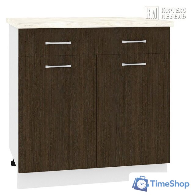 Шкаф напольный Кортекс-мебель Корнелия Лира НШ80р1ш (венге/мадрид) - Изображение №1 — Интернет-магазин Time-Shop