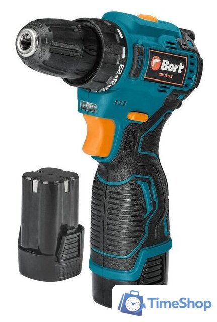 Дрель-шуруповерт Bort BAB-16-BLK 93414868 (с 2-мя АКБ, кейс) - Изображение №1 — Интернет-магазин Time-Shop