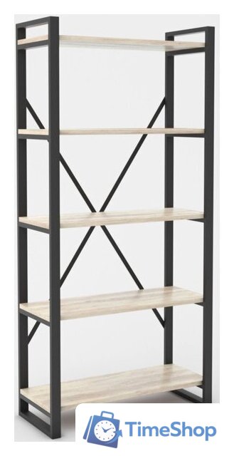 Стеллаж Hype Mebel Стандарт-2 50x200 (черный/древесина белая) - Изображение №1 — Интернет-магазин Time-Shop