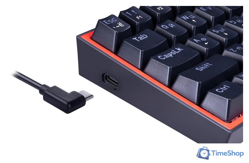 Клавиатура Redragon Fizz (черный/красный) - Изображение №7 — Интернет-магазин Time-Shop