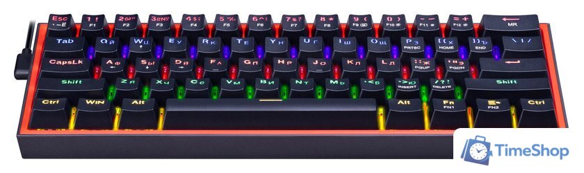 Клавиатура Redragon Fizz (черный/красный) - Изображение №2 — Интернет-магазин Time-Shop