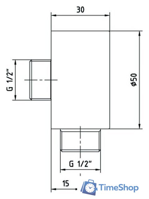 Шланговое подключение E.C.A Minimal 102126634C1EX (черный матовый) - Изображение №2 — Интернет-магазин Time-Shop