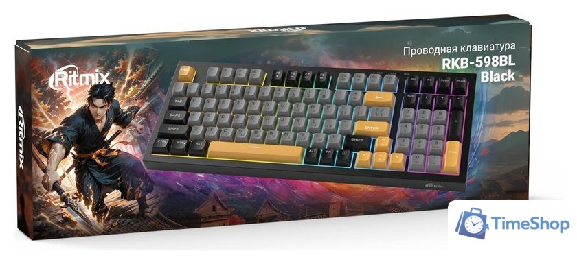 Клавиатура Ritmix RKB-598BL (черный/серый) - Изображение №4 — Интернет-магазин Time-Shop
