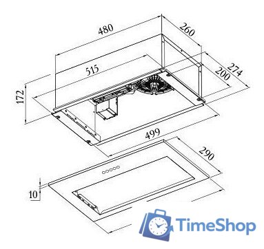 Кухонная вытяжка ZUGEL ZHI525B - Изображение №2 — Интернет-магазин Time-Shop