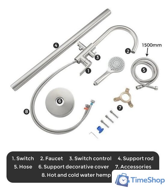 Смеситель Gappo G3099 - Изображение №12 — Интернет-магазин Time-Shop