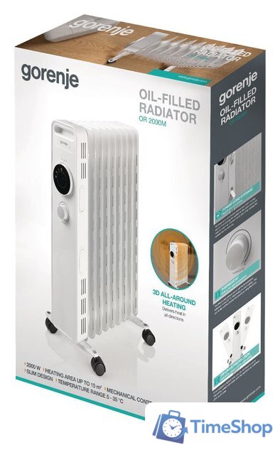 Масляный радиатор Gorenje OR2000M - Изображение №6 — Интернет-магазин Time-Shop