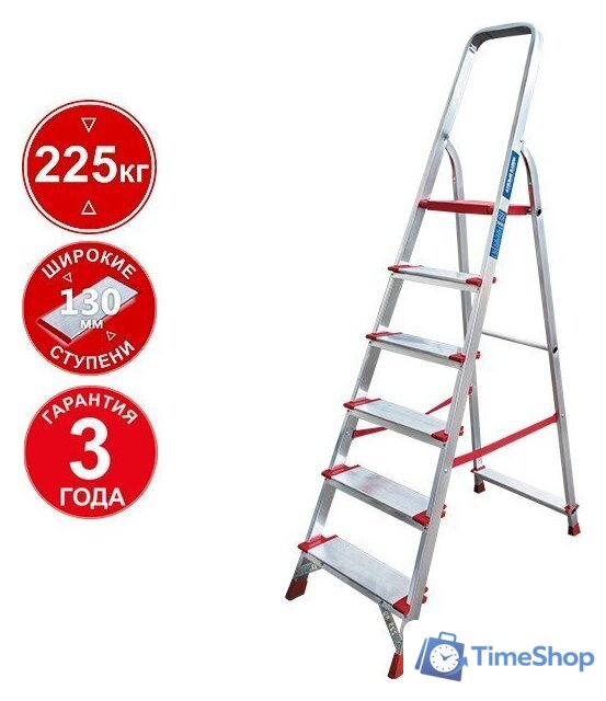 Лестница-стремянка Новая высота NV 3117 (6 ступеней) - Изображение №1 — Интернет-магазин Time-Shop