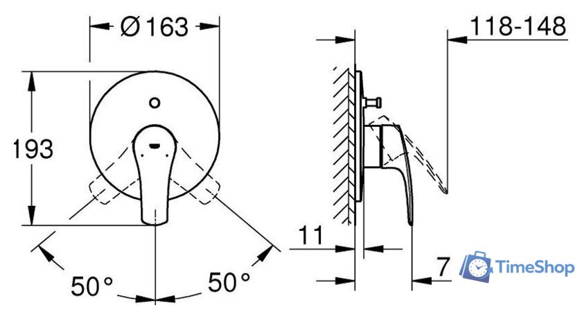 Смеситель Grohe Eurosmart 194502433 - Изображение №6 — Интернет-магазин Time-Shop