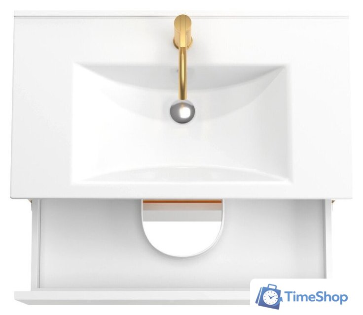  ЗОВ Тумба под умывальник Лира 100 L100MW0MWGVG (белый глянец) - Изображение №2 — Интернет-магазин Time-Shop